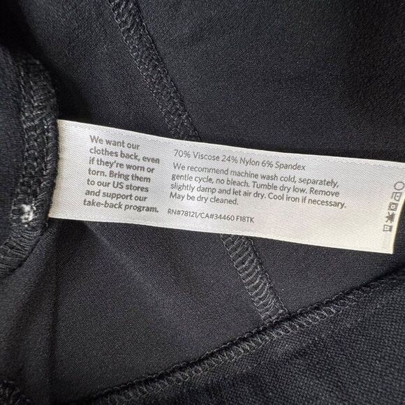 Eileen Fisher Black Washable Stretch Ankle Pant Slit Sides - Picture 5 of 7